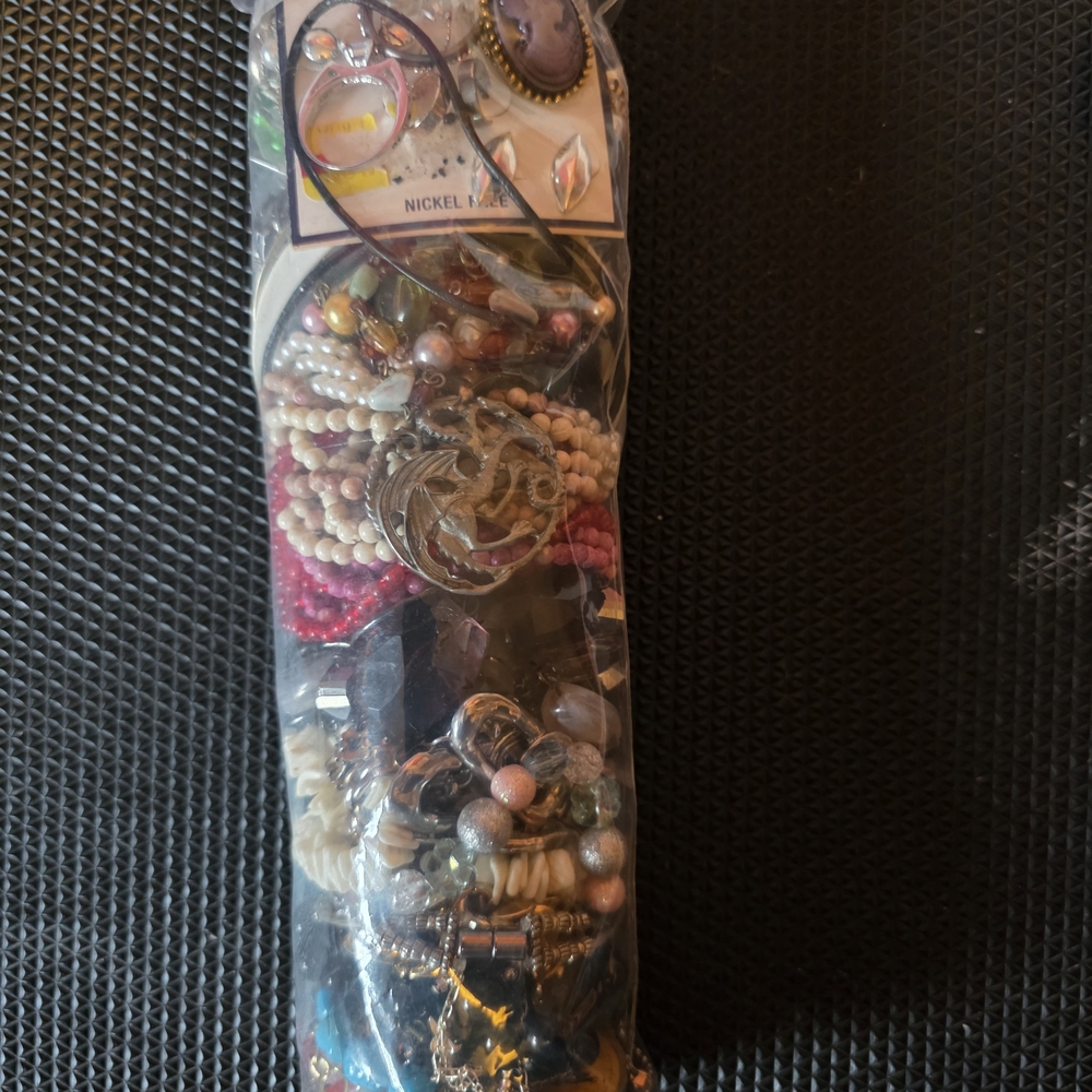 Mixed Bead And Shell Bracelet Stack - Pink, Turqu… - image 2